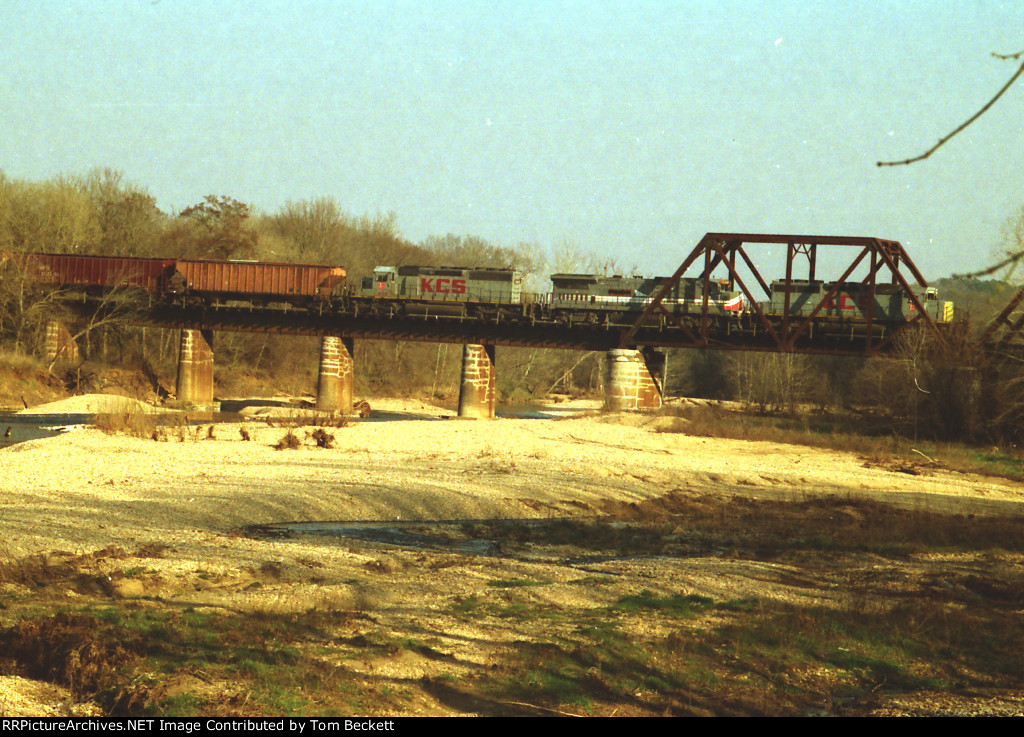 M train on the creek